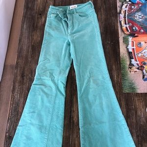 Rolla's Teal Corduroy Flares